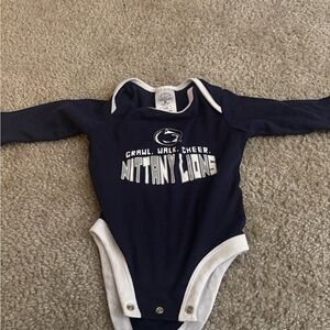 Navy Blue Penn State Baby One Piece